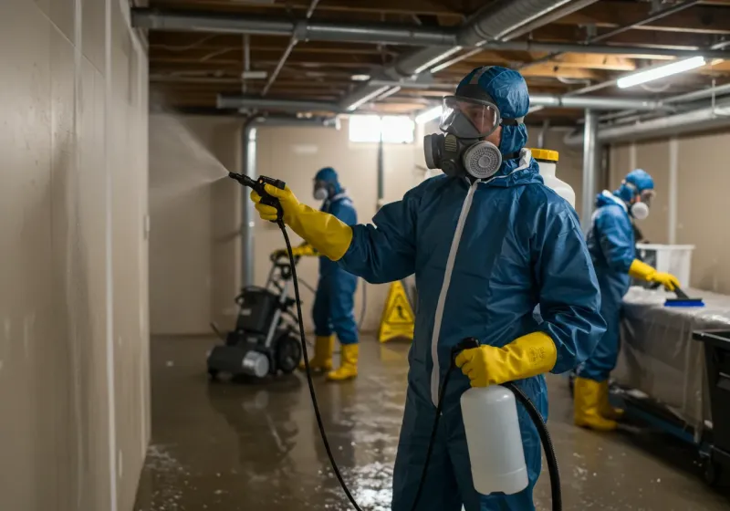 Basement Sanitization and Antimicrobial Treatment process in Camp Point, IL